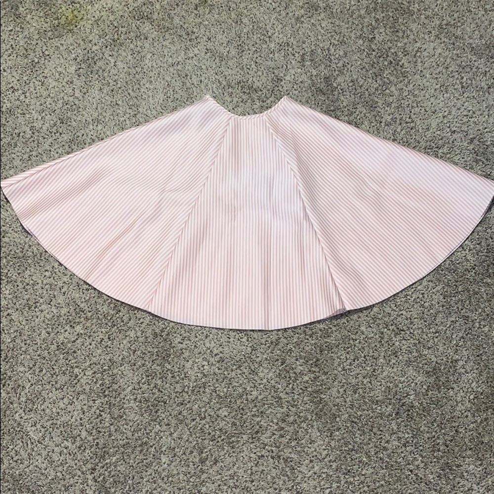 Pink and White Strips Skirt